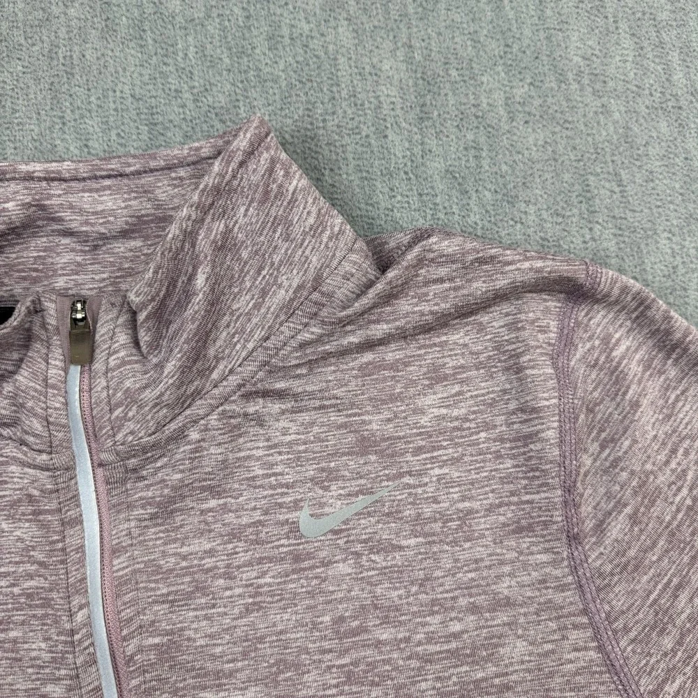 Nike Pullover Womens XS Purple Running Collar Top Zip Dri-Fit Running Gym 904900